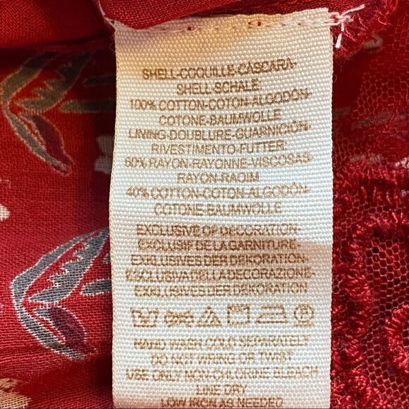 Free People Boho Red Floral Dress Size XS - Picture 4 of 13